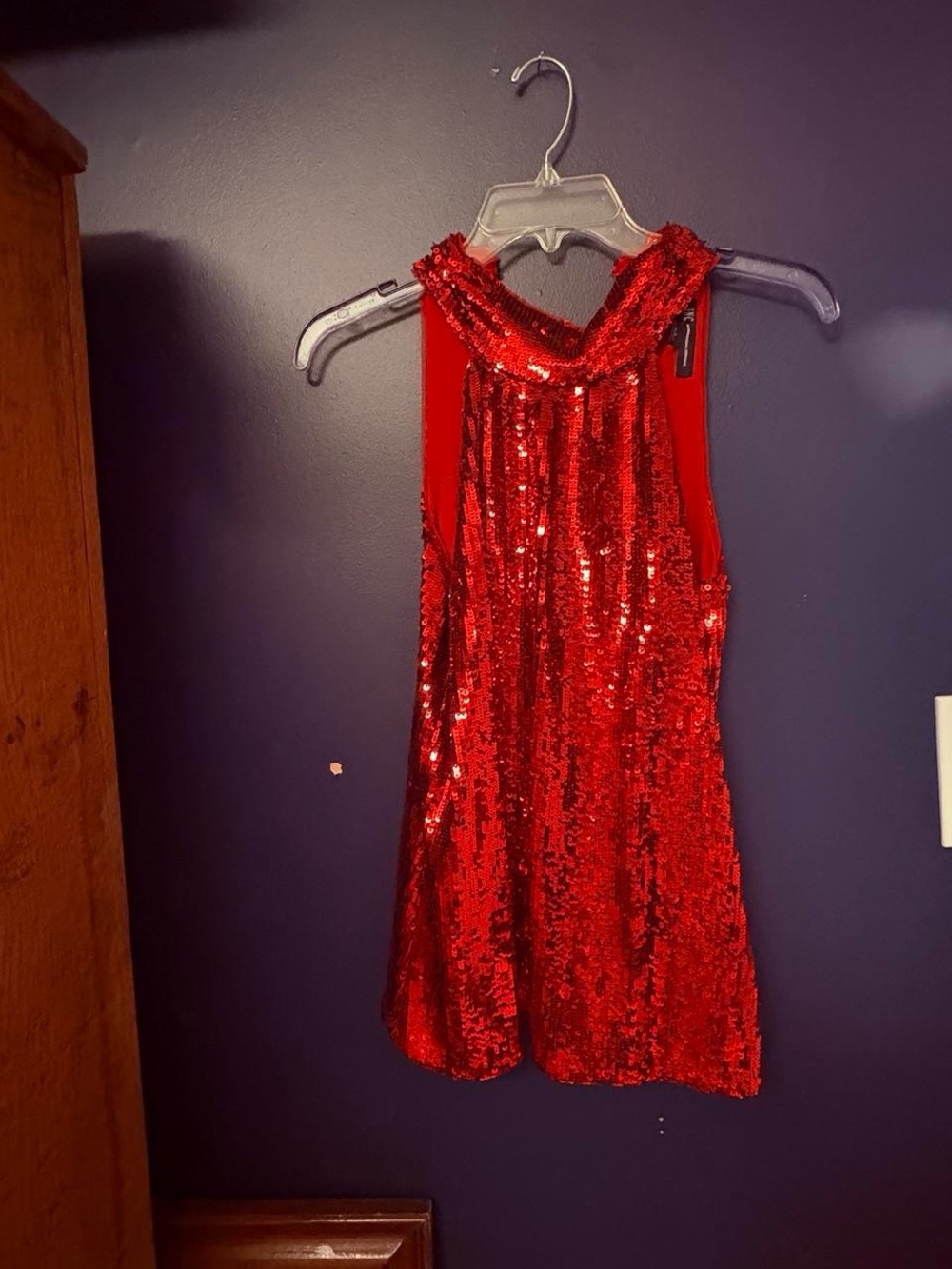 INC International Concepts Red Sequin Mini Dress